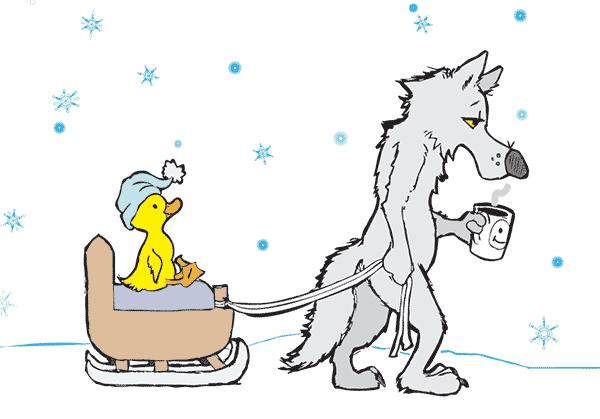 Duckie_on_sleigh